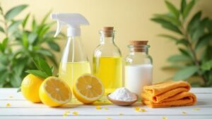 Umweltfreundliche Reinigungsmittel mit Zitrone, Essig und Natron – natürliche Reinigung ohne Chemie